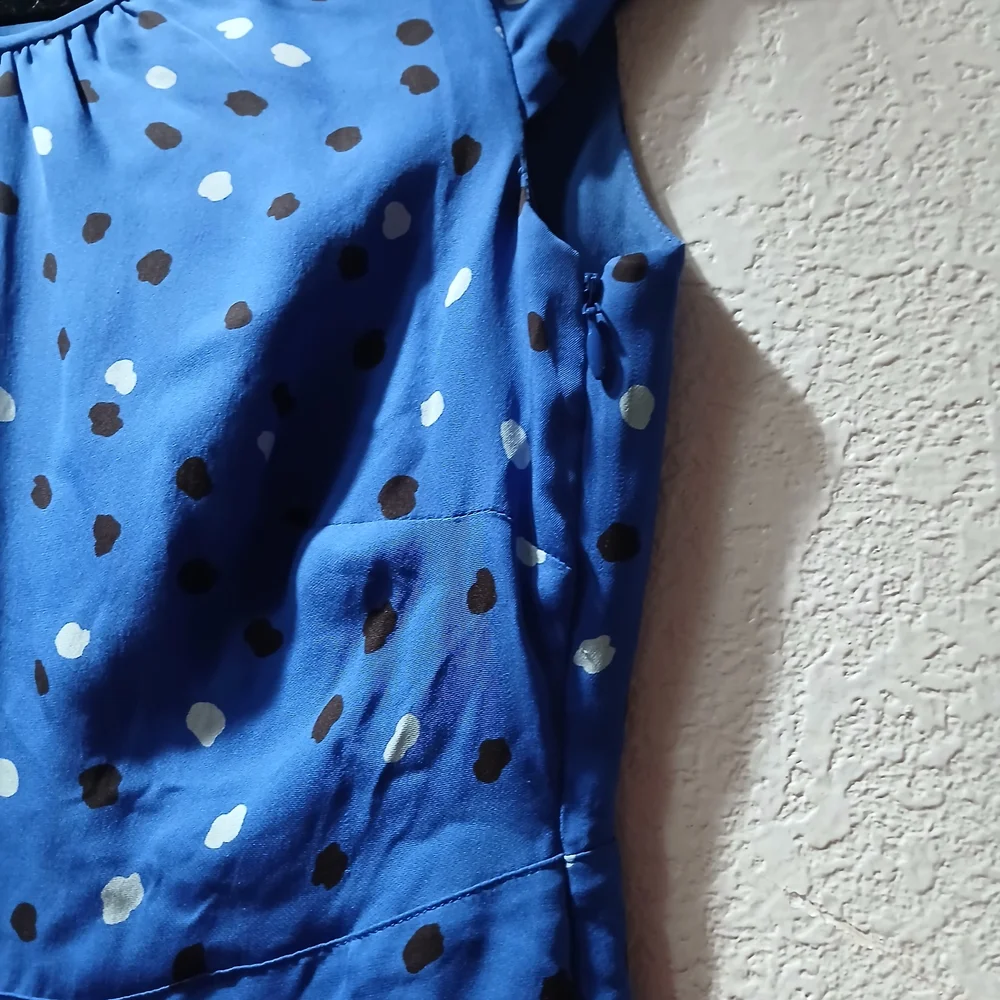 J. crew size 0 Blue Polka Dot with pockets  Dress